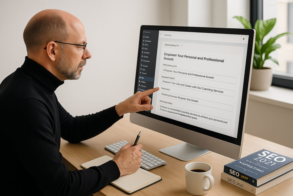 On-Page SEO für Coaching-Websites: Meta-Titel, Beschreibungen und Überschriften optimieren